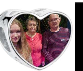Charms • Zawieszka ze zdjęciem i grawerem • Serce ażurowe 2