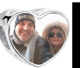 Charms • Zawieszka ze zdjęciem i grawerem • Serce ażurowe 2