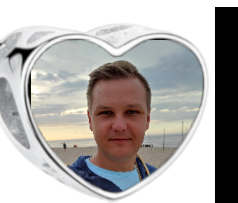 Charms • Zawieszka ze zdjęciem • Serce ażur • Różowe cyrkonie 2