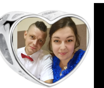 Charms • Zawieszka ze zdjęciem i grawerem • Serce ażurowe 2