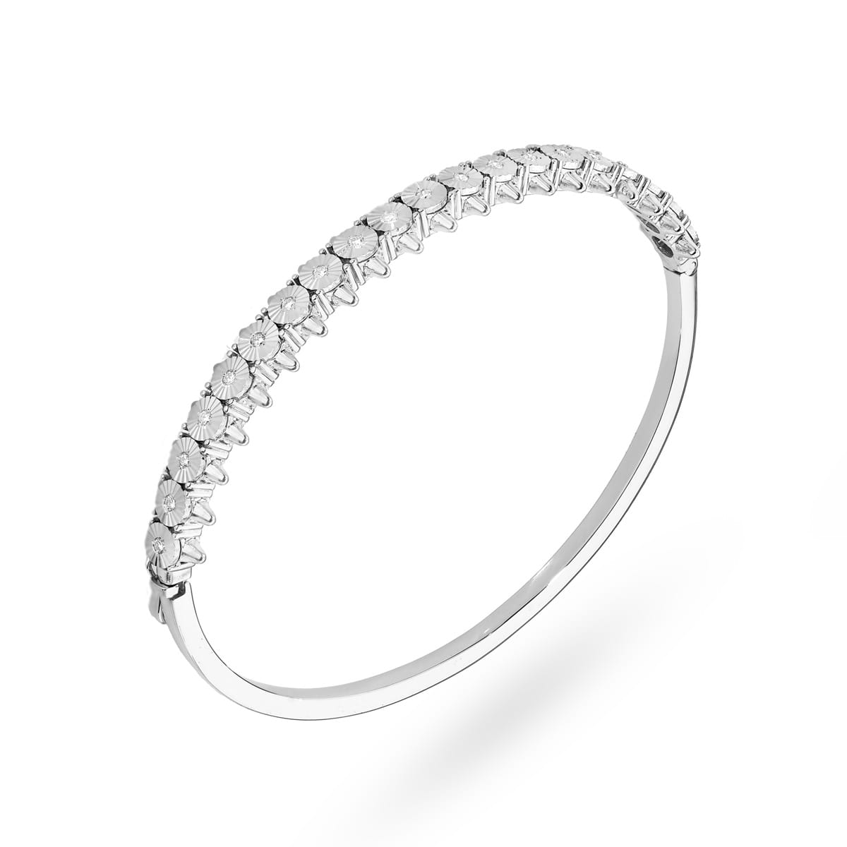 Bransoletka z białego złota z diamentami FB015-B585-B0.29 2