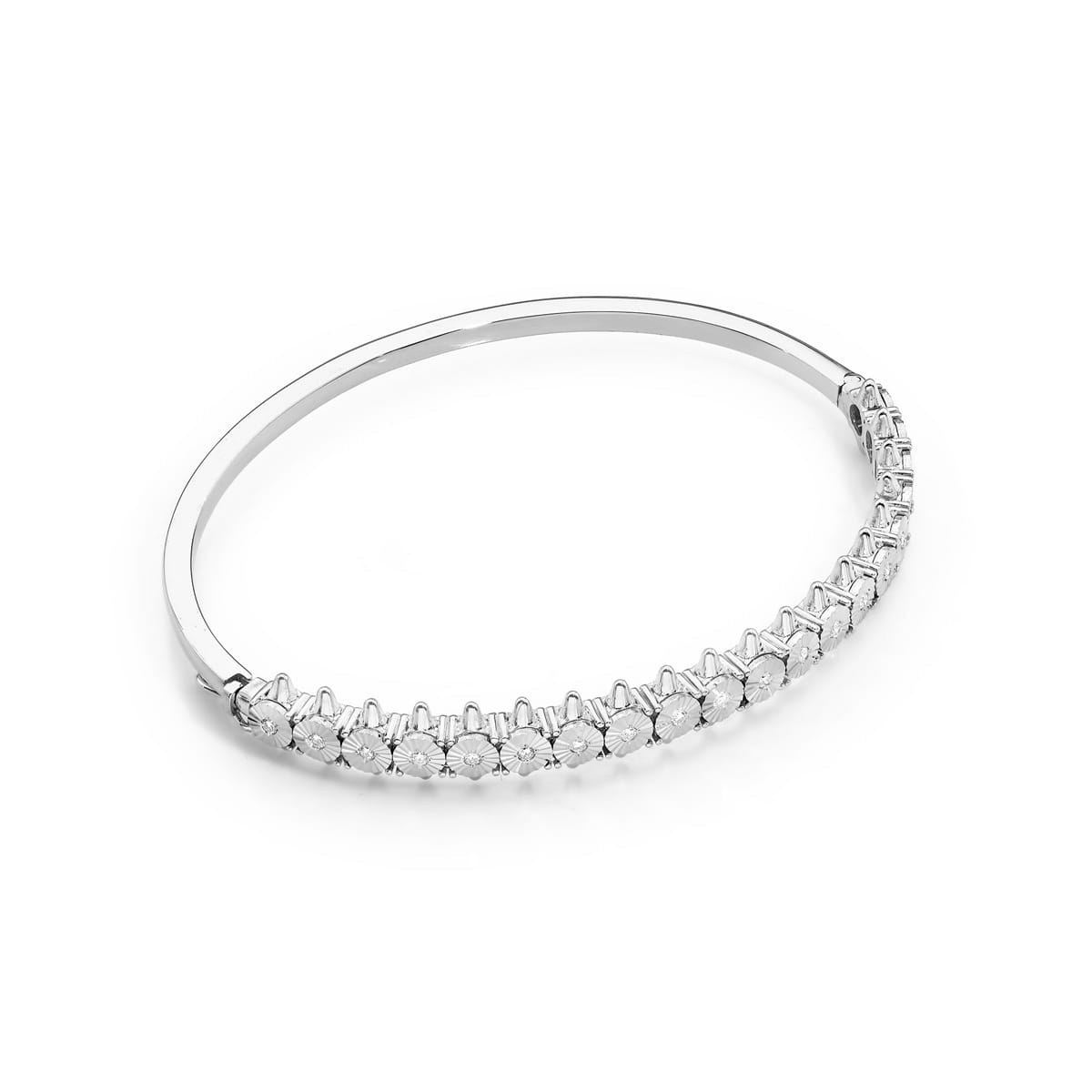 Bransoletka z białego złota z diamentami FB015-B585-B0.29 1