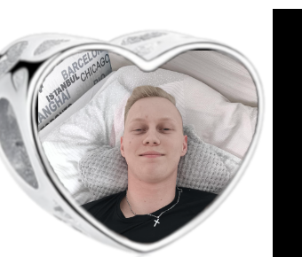 Charms • Zawieszka ze zdjęciem i grawerem • Serce ażurowe 2