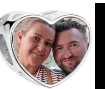 Charms • Zawieszka ze zdjęciem i grawerem • Serce ażurowe 2