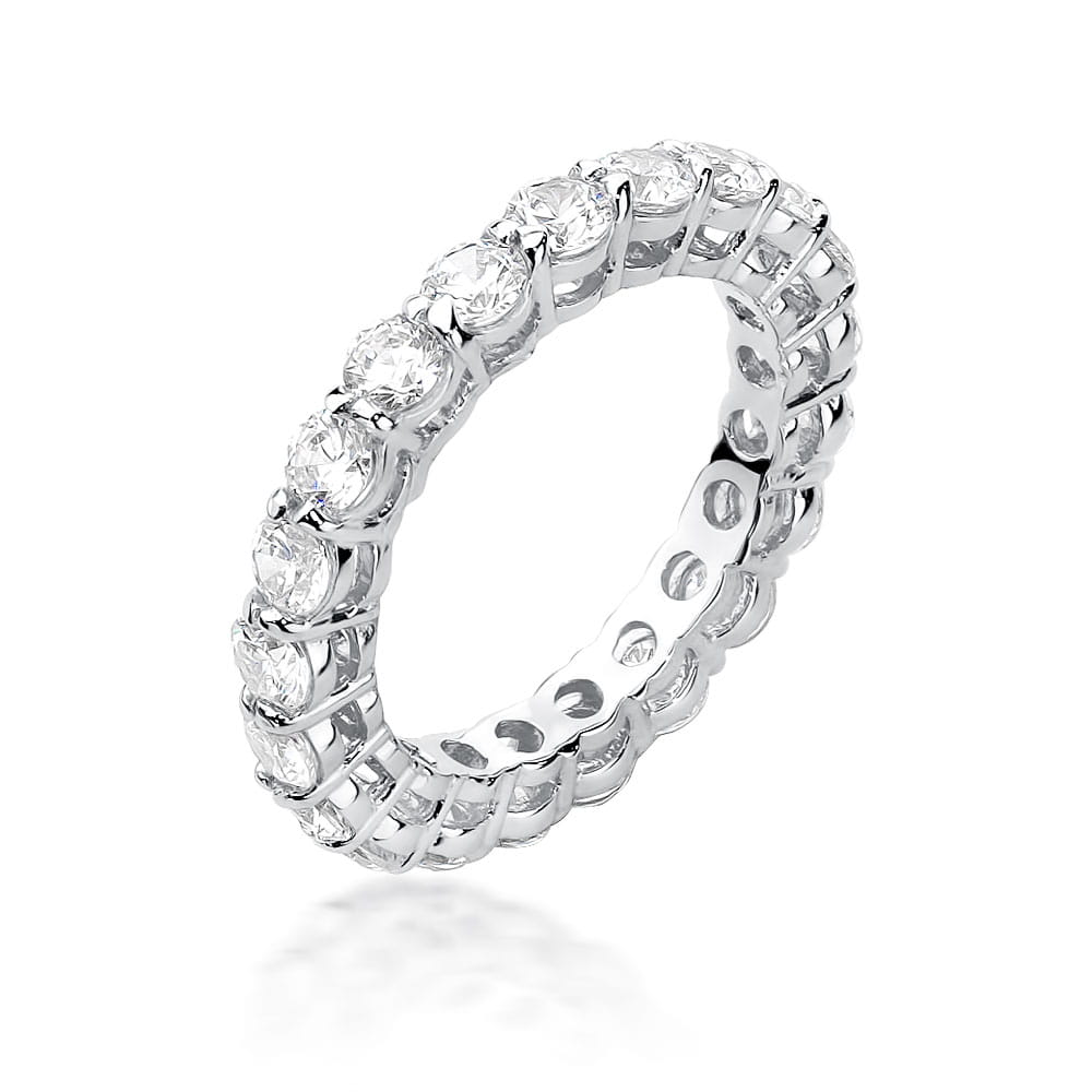 Pierścionek zaręczynowy z białego złota z brylantem 2.52 ct 3