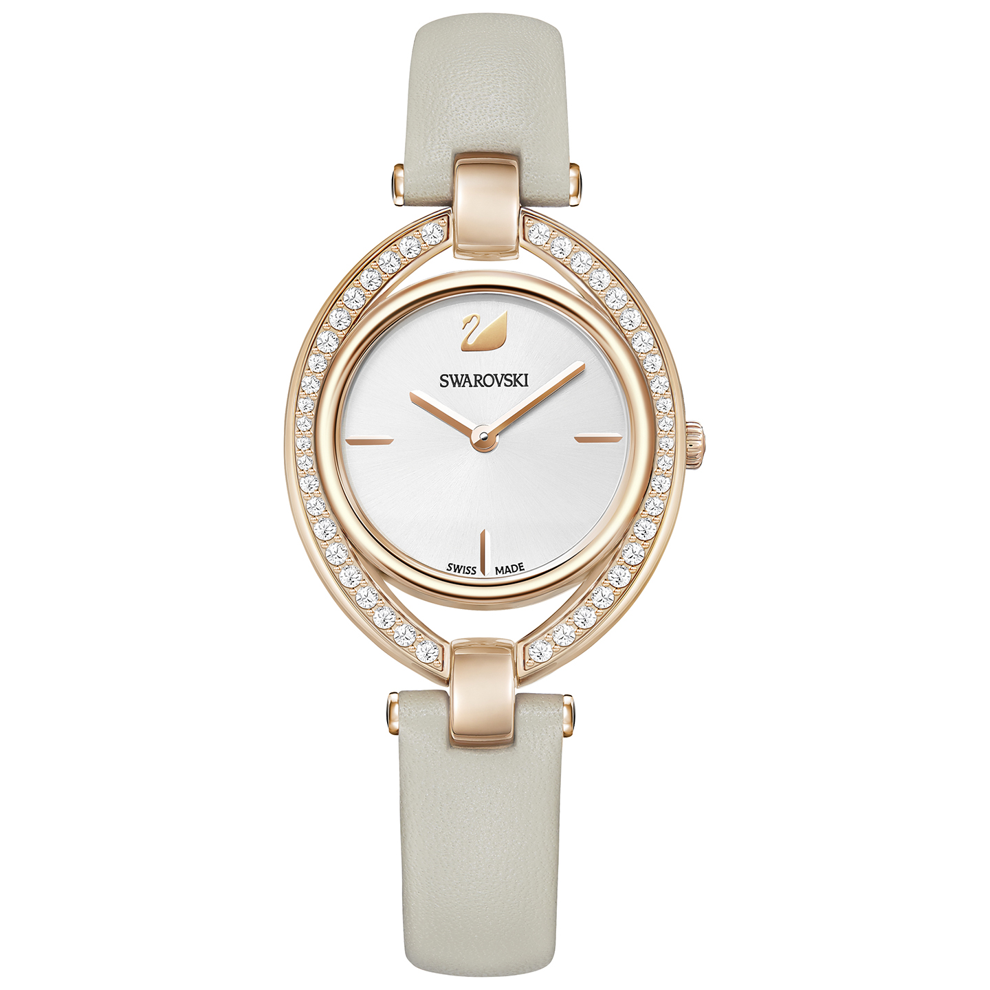 Zegarek Swarovski • Stella Watch, Leather strap, Gray, Rose gold tone 5376830 1