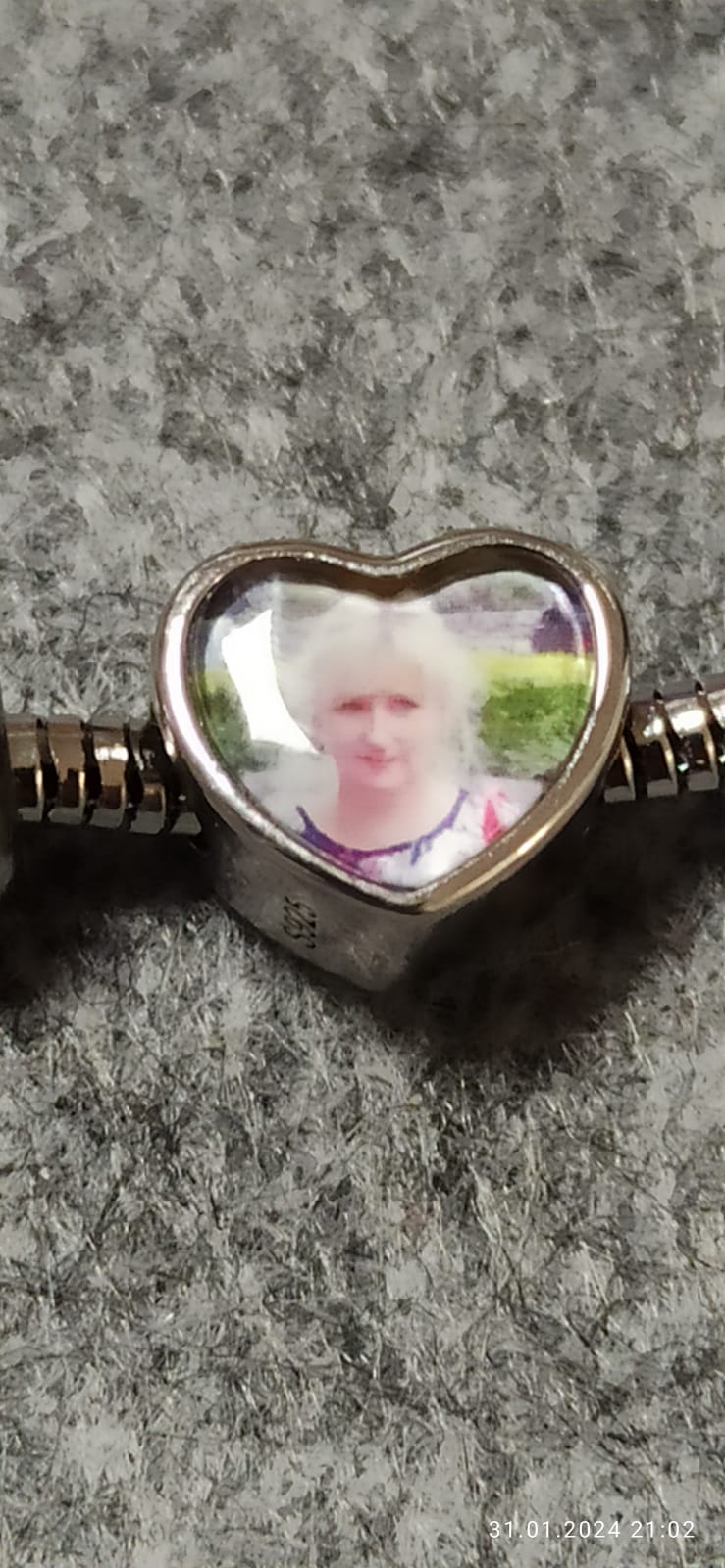 Charms • Zawieszka ze zdjęciem i grawerem • Serce ażurowe 1