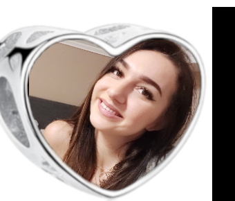Charms • Zawieszka ze zdjęciem i grawerem • Serce ażurowe 2