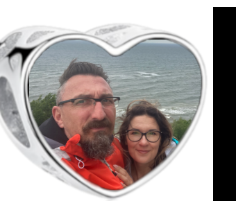 Charms • Zawieszka ze zdjęciem i grawerem • Serce ażurowe 1