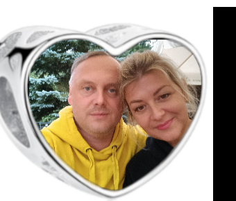 Charms • Zawieszka ze zdjęciem i grawerem • Serce ażurowe 2