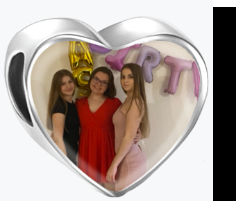 Charms • Zawieszka ze zdjęciem i grawerem • Serce 2