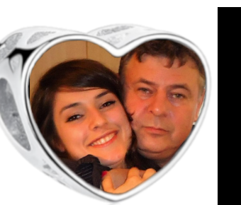Charms • Zawieszka ze zdjęciem i grawerem • Serce ażurowe 2