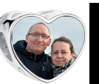 Charms • Zawieszka ze zdjęciem i grawerem • Serce ażurowe 2
