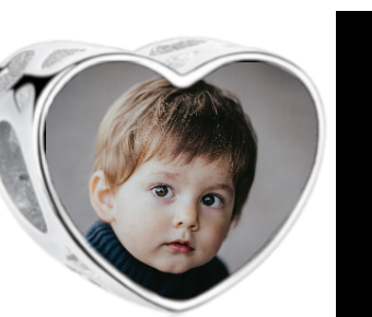 Charms • Zawieszka ze zdjęciem i grawerem • Serce ażurowe 2