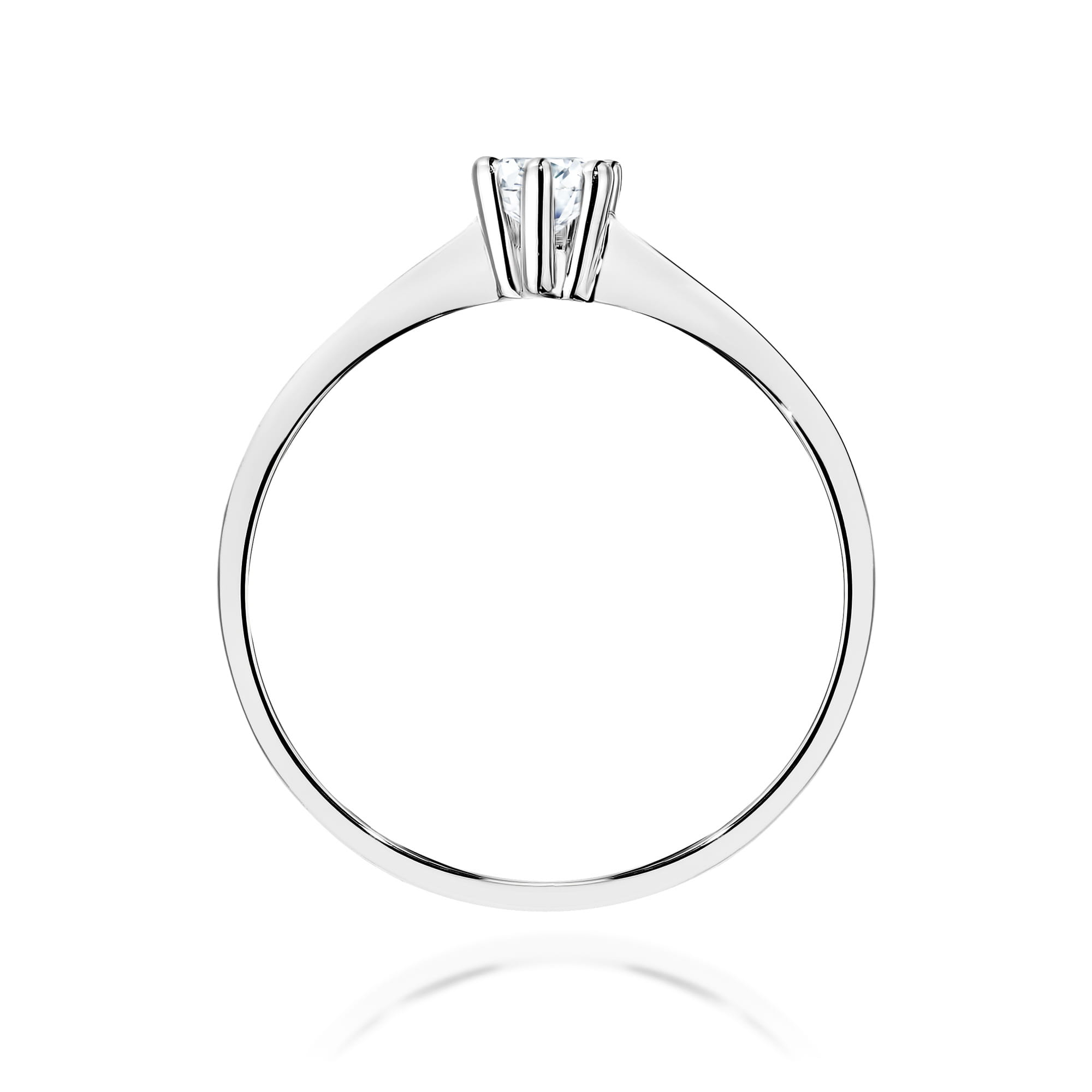 Pierścionek zaręczynowy z białego złota z diamentem laboratoryjnym 0.15ct 1