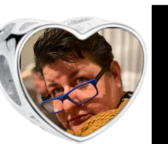 Charms • Zawieszka ze zdjęciem • Serce ażur • Różowe cyrkonie 1