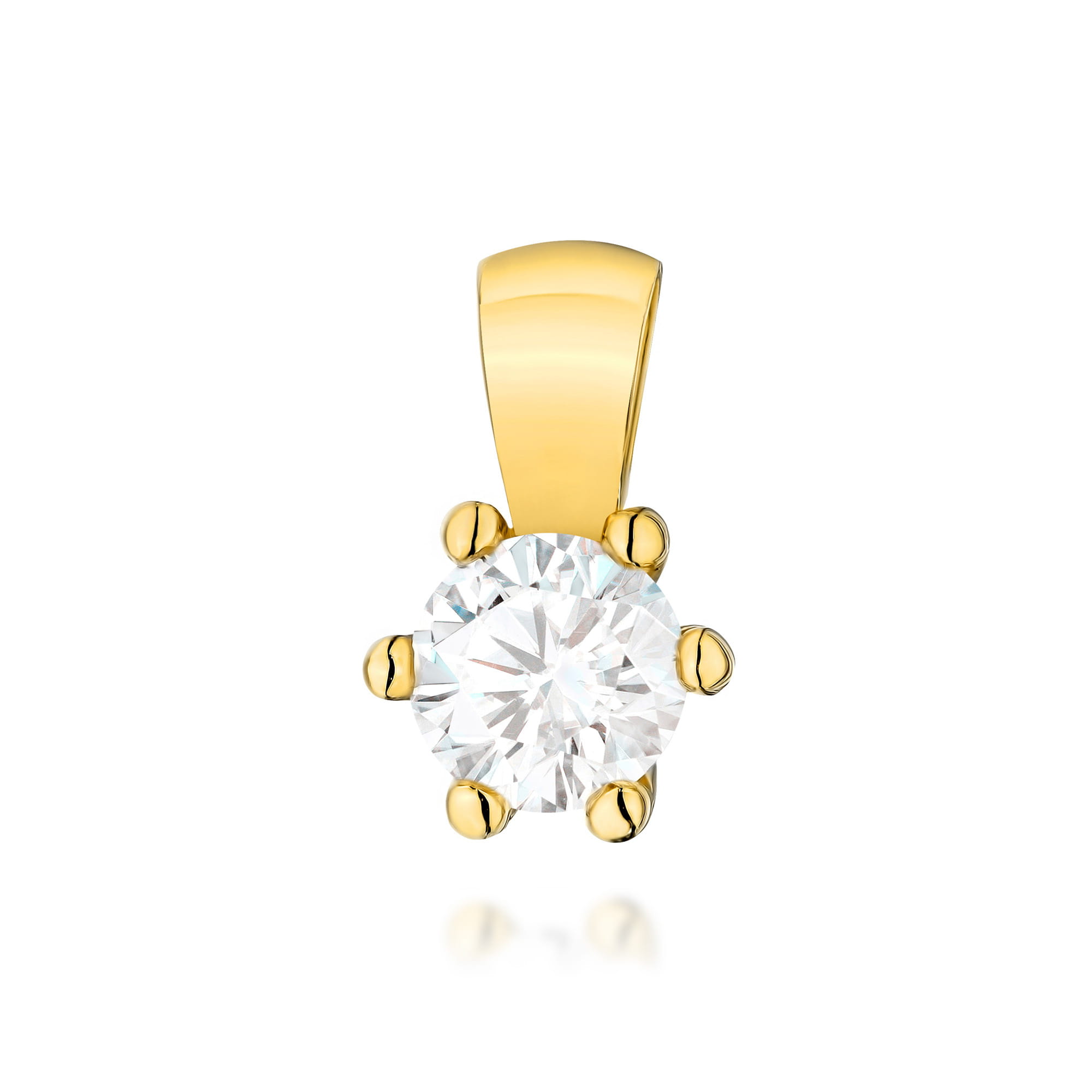 Zawieszka z żółtego złota z diamentem laboratoryjnym FZ222-585-LD0.30 1