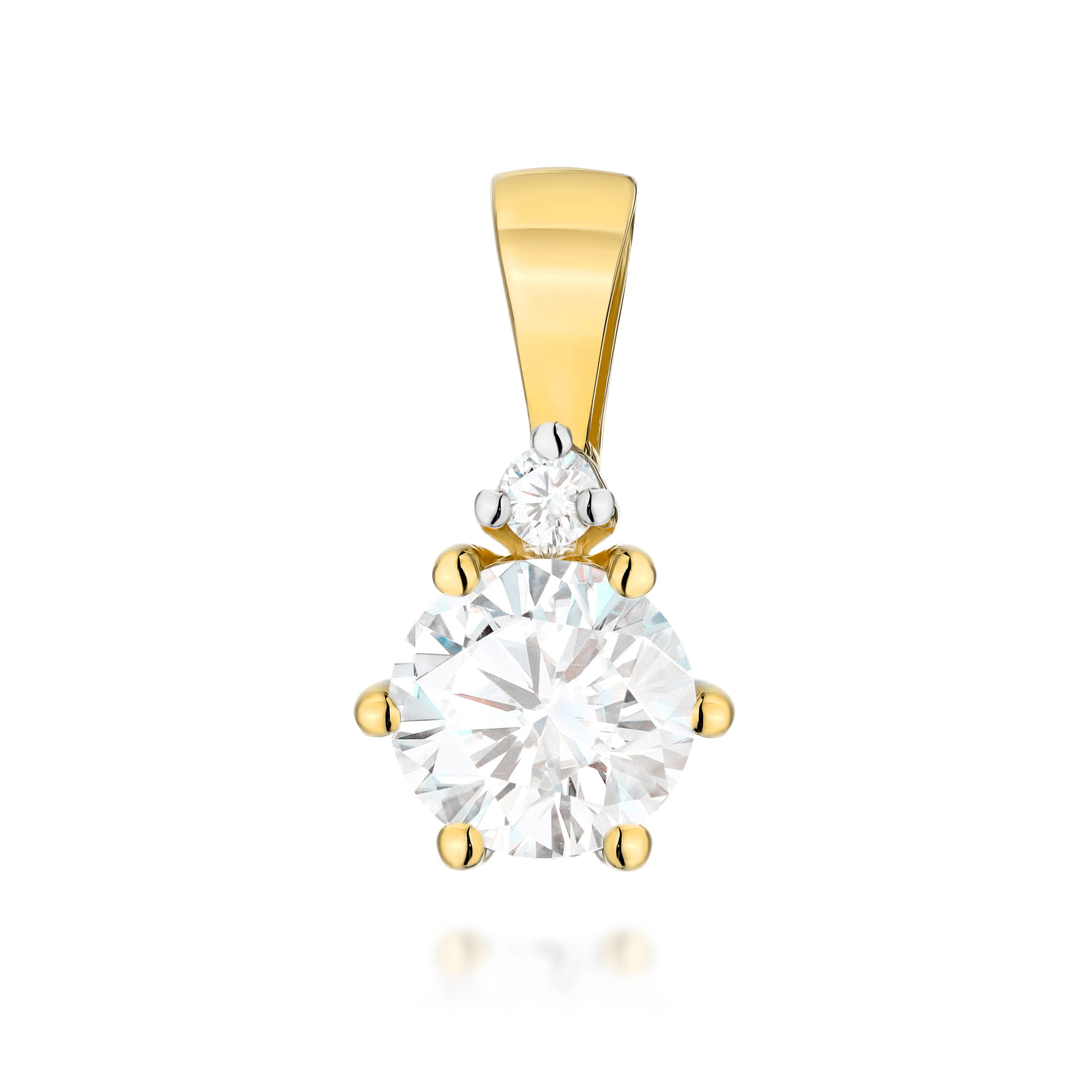 Zawieszka z żółtego złota z diamentami laboratoryjnymi FZ076-585-LD0.52 2