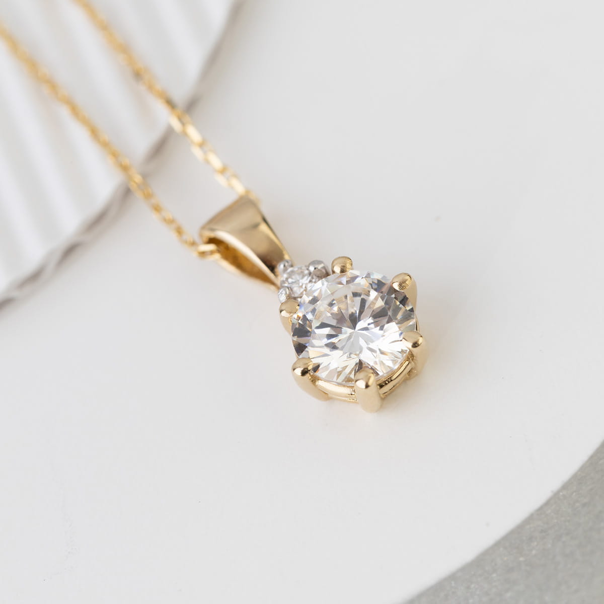 Zawieszka z żółtego złota z diamentami laboratoryjnymi FZ076-585-LD0.52 3