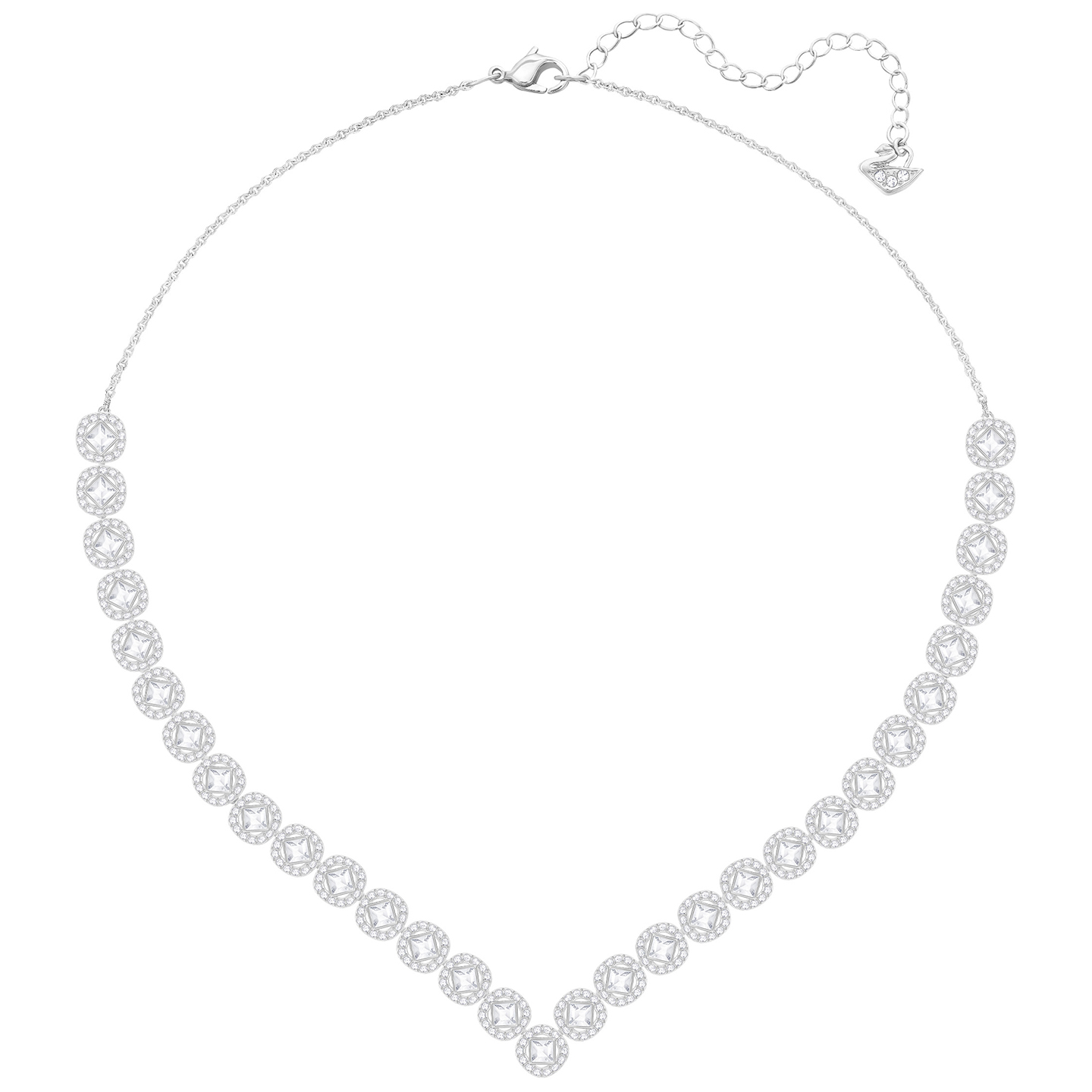 Naszyjnik SWAROVSKI • Angelic Square Necklace, Large, White 5368145 1