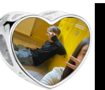 Charms • Zawieszka ze zdjęciem i grawerem • Serce ażurowe 2