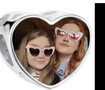 Charms • Zawieszka ze zdjęciem i grawerem • Serce ażurowe 2
