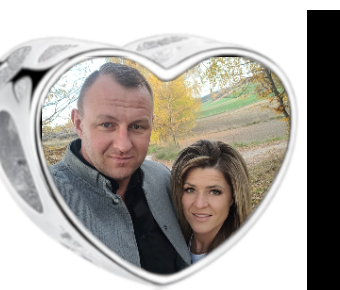 Charms • Zawieszka ze zdjęciem i grawerem • Serce ażurowe 2