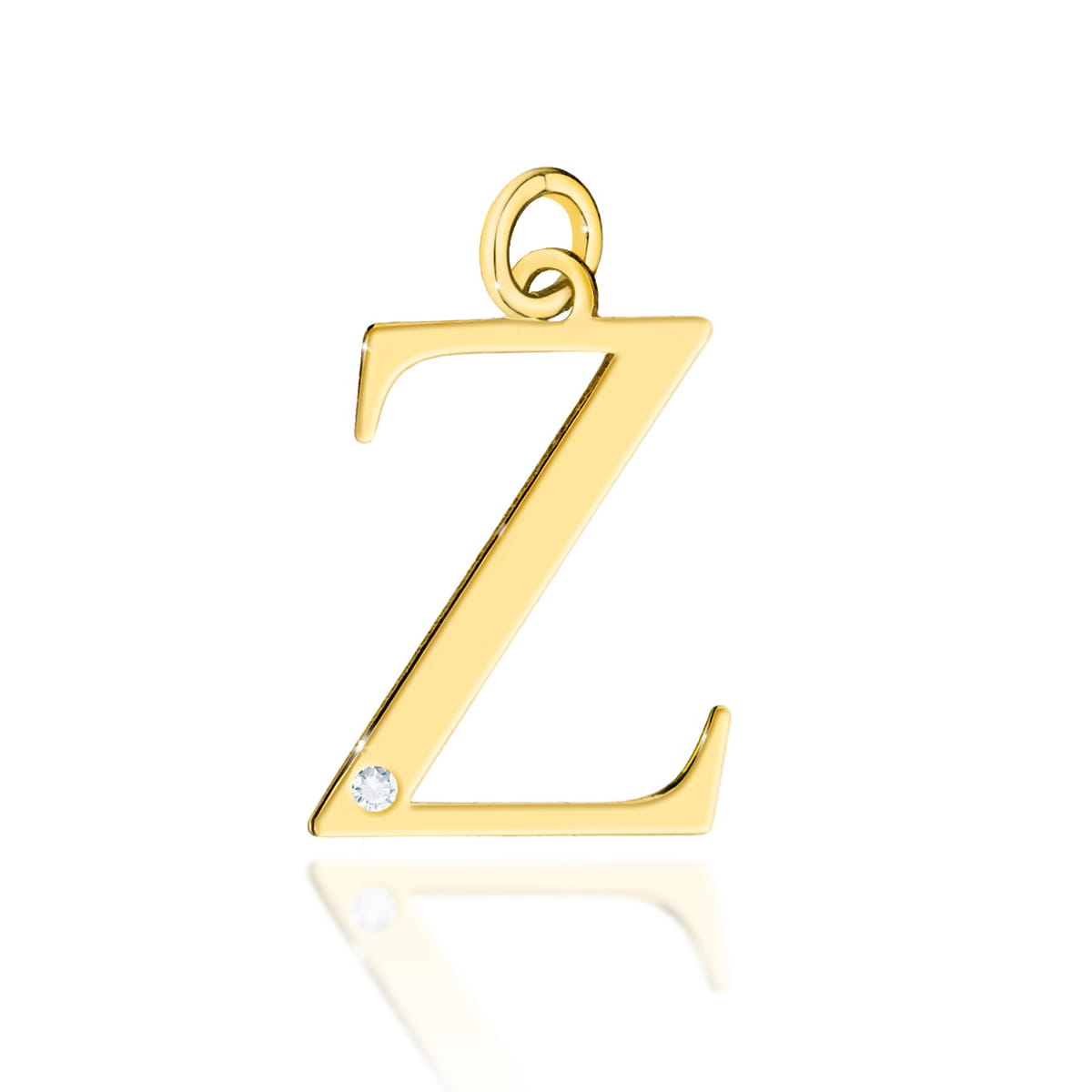 Zawieszka złota mała literka Z z brylantem ZMFUG-Z 2