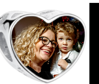Charms • Zawieszka ze zdjęciem i grawerem • Serce ażurowe 2