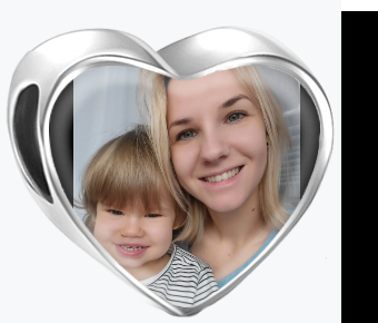 Charms • Zawieszka ze zdjęciem • Serce • Białe cyrkonie 2