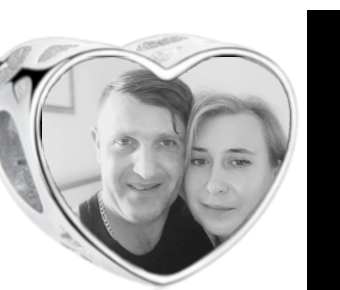 Charms • Zawieszka ze zdjęciem i grawerem • Serce ażurowe 2