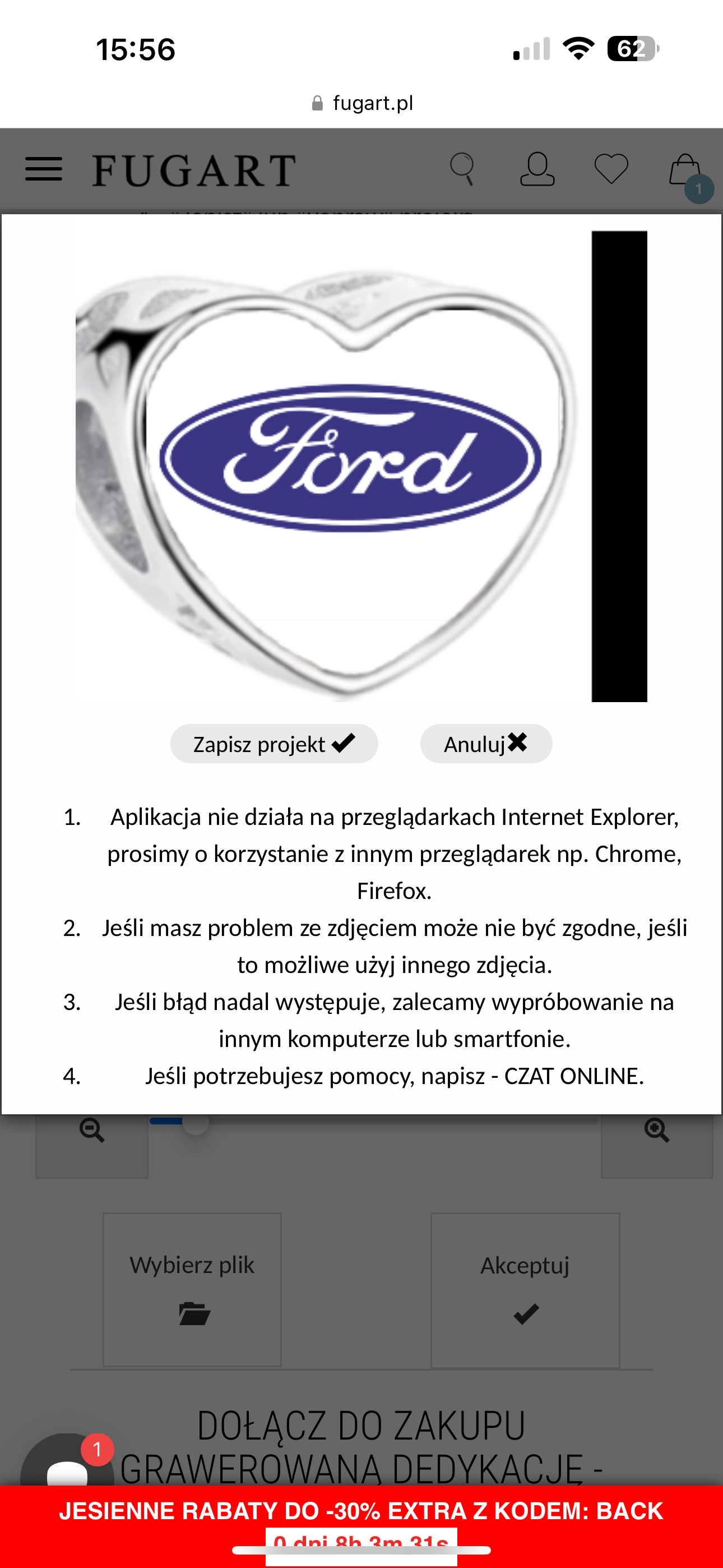 Charms • Zawieszka ze zdjęciem i grawerem • Serce ażurowe 2