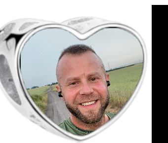 Charms • Zawieszka ze zdjęciem i grawerem • Serce ażurowe 1