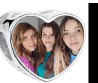 Charms • Zawieszka ze zdjęciem • Serce • Łapka 2