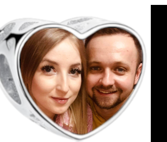 Charms • Zawieszka ze zdjęciem i grawerem • Serce ażurowe 2