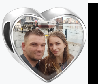 Charms • Zawieszka ze zdjęciem i grawerem • Serce 2