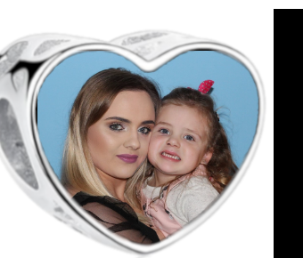 Charms • Zawieszka ze zdjęciem i grawerem • Serce ażurowe 2