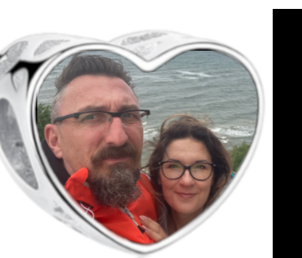 Charms • Zawieszka ze zdjęciem i grawerem • Serce ażurowe 1