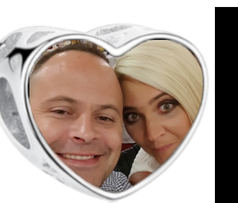 Charms • Zawieszka ze zdjęciem i grawerem • Serce ażurowe 2