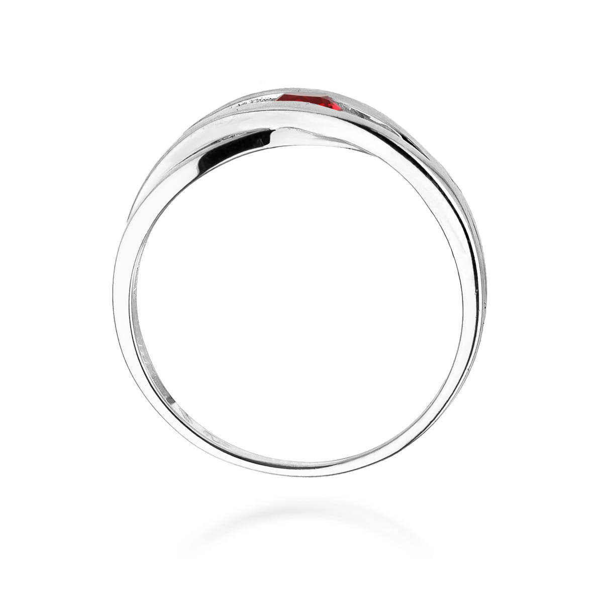 Pierścionek zaręczynowy z białego złota z rubinem 0.15ct 4