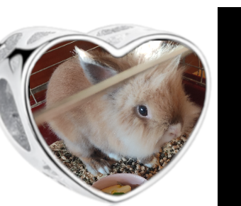 Charms • Zawieszka ze zdjęciem i grawerem • Serce ażurowe 2