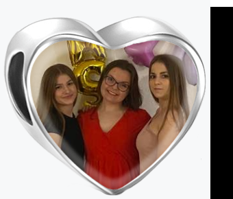 Charms • Zawieszka ze zdjęciem i grawerem • Serce 2