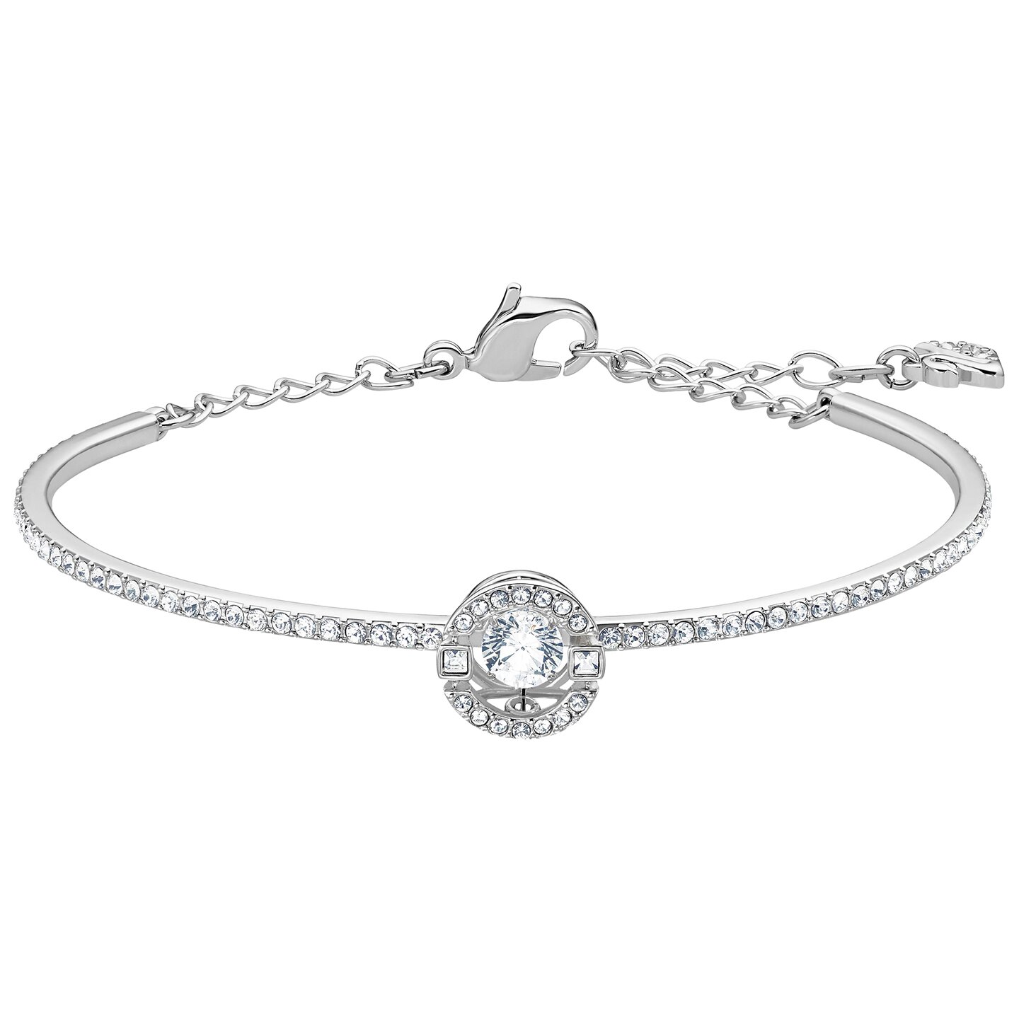Bransoletka SWAROVSKI • Sparkling Dance Bangle, White, Rhodium plated 5497478 1