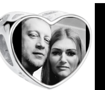 Charms • Zawieszka ze zdjęciem i grawerem • Serce ażurowe 2