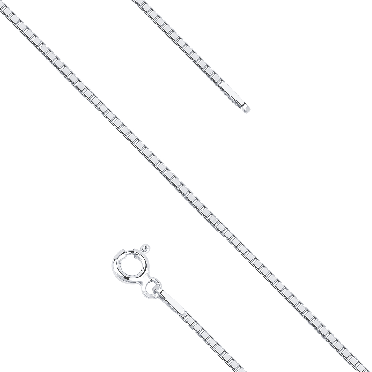 Srebrny łańcuszek kostka wenecka diamentowana 50cm FUGKVD019R/50 2
