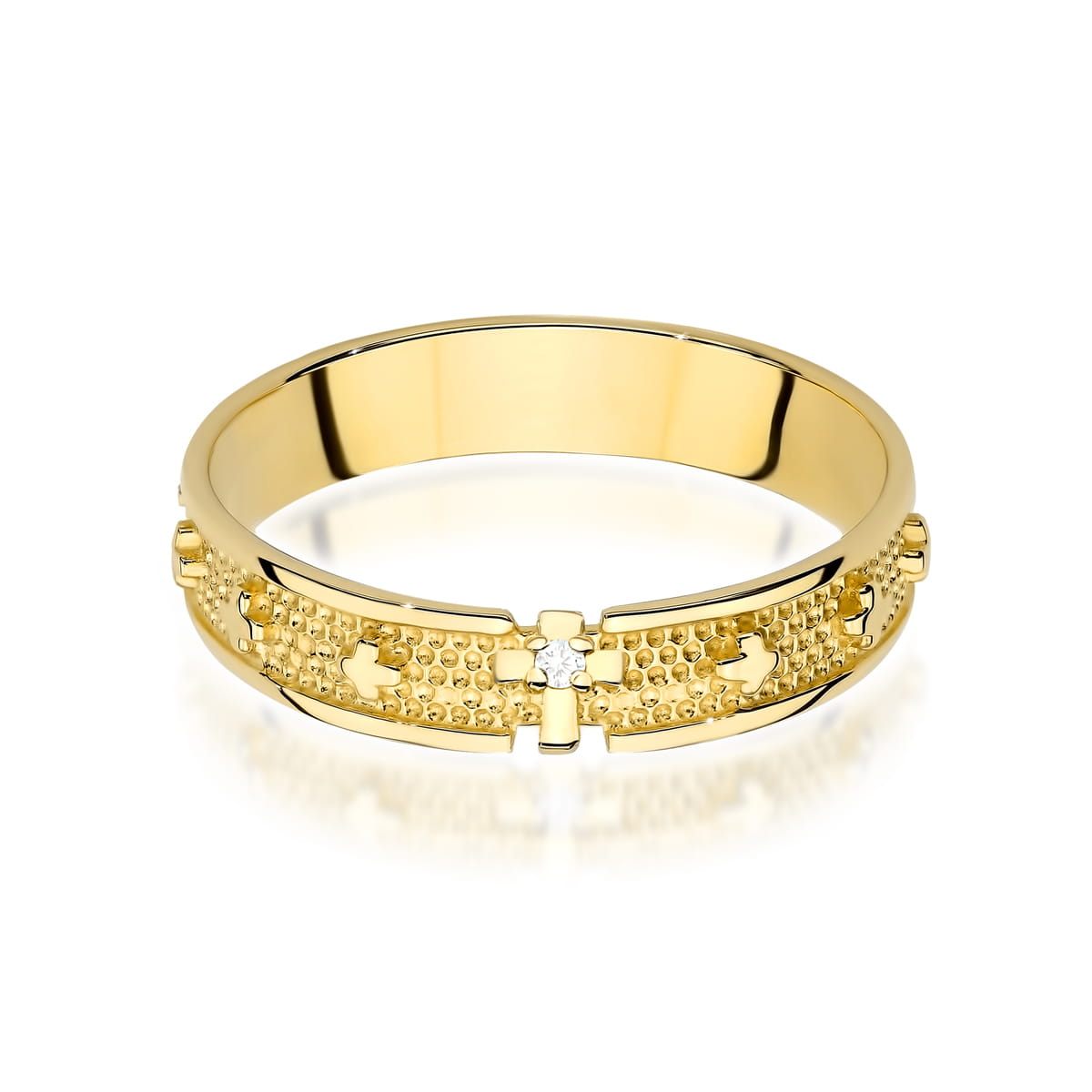Pierścionek różaniec na palec z diamentem 0.0086 ct F580-585-B0.0086 2