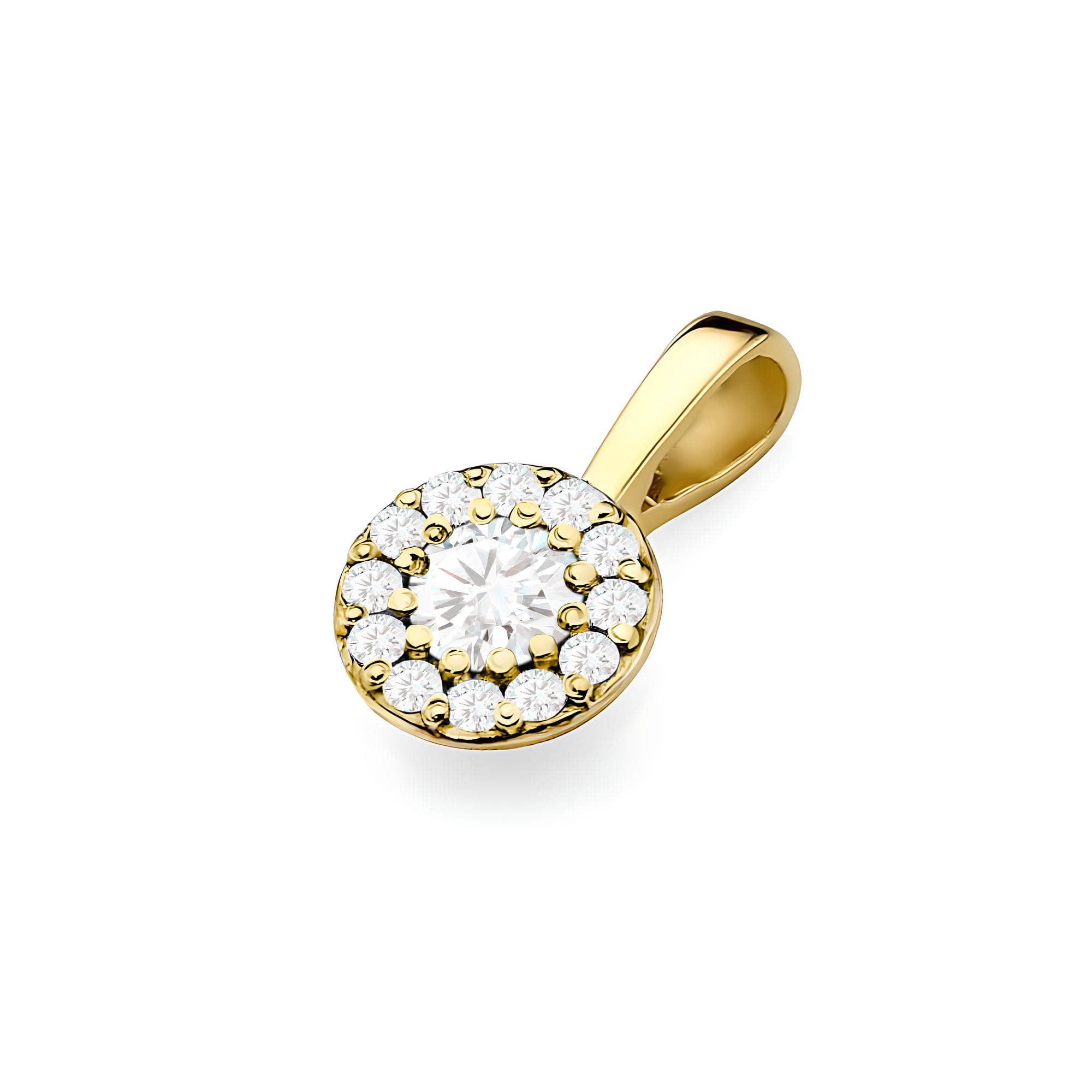 Zawieszka z żółtego złota z diamentami laboratoryjnymi FZ443-585-LD0.22 1