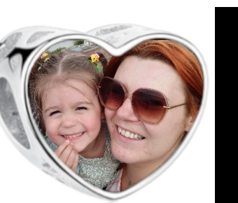 Charms • Zawieszka ze zdjęciem i grawerem • Serce ażurowe 2