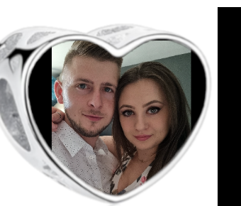 Charms • Zawieszka ze zdjęciem i grawerem • Serce ażurowe 2
