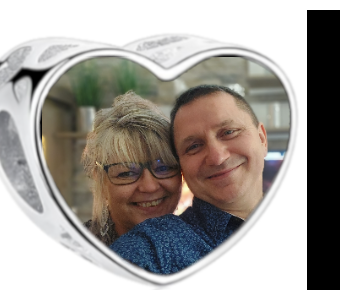 Charms • Zawieszka ze zdjęciem i grawerem • Serce ażurowe 1